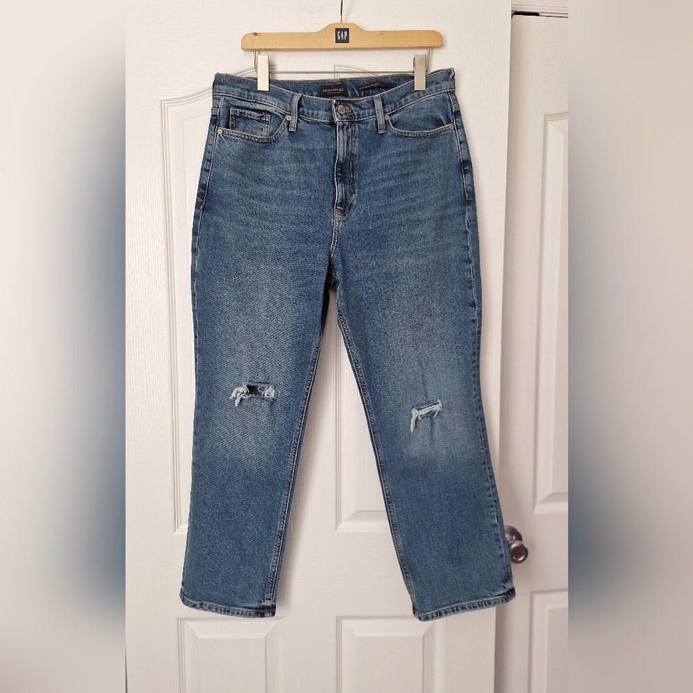 Banana Republic Distressed Blue Ankle Jeans